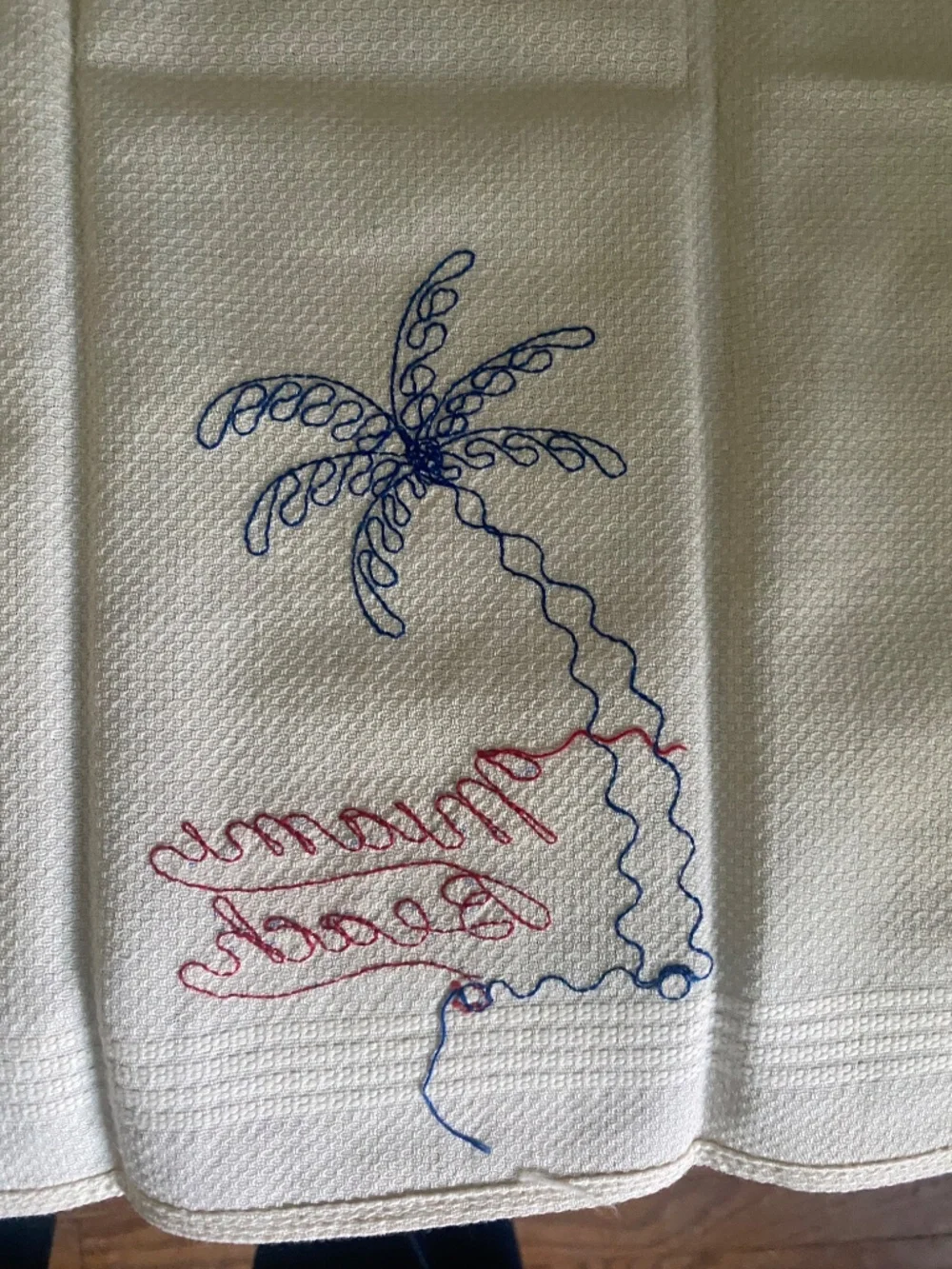 Vintage Miami Beach hand towels set of 2 unused